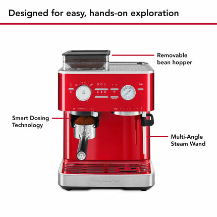 KitchenAid Espresso Coffee Machine - Candy Apple Red - 5KES6551BCA