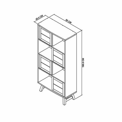 Bentley Designs Camden Weathered Oak & Peppercorn Display Cabinet – view 2