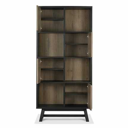 Bentley Designs Camden Weathered Oak & Peppercorn Display Cabinet – view 5