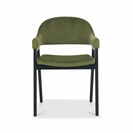 Bentley Designs Camden Peppercorn Cedar Velvet Armchair, 2 Pack – view 4
