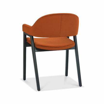 Bentley Designs Camden Peppercorn Rust Velvet Armchair, 2 Pack – view 4