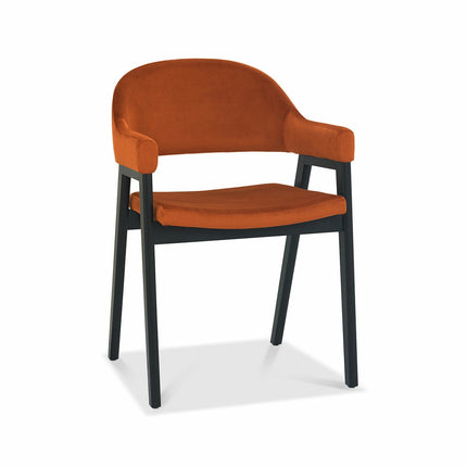 Bentley Designs Camden Peppercorn Rust Velvet Armchair, 2 Pack – view 6