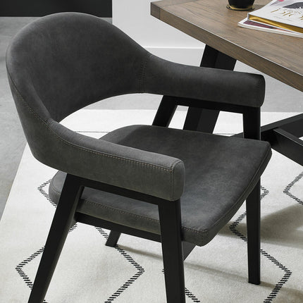 Bentley Designs Camden Peppercorn Grey Fabric Armchair, 2 Pack – view 3