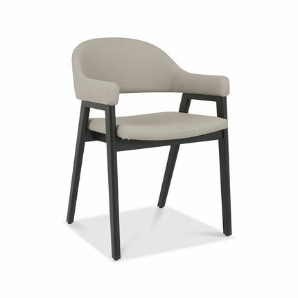 Bentley Designs Camden Peppercorn Grey Leather Armchair, 2 Pack – view 4