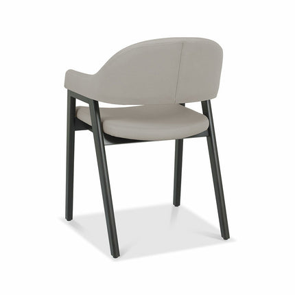 Bentley Designs Camden Peppercorn Grey Leather Armchair, 2 Pack – view 5