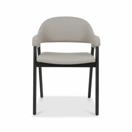 Bentley Designs Camden Peppercorn Grey Leather Armchair, 2 Pack – view 6