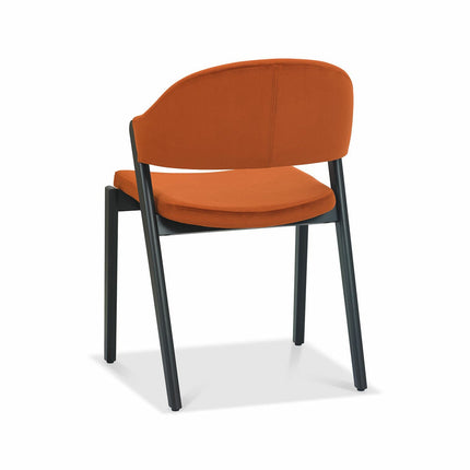 Bentley Designs Camden Peppercorn Rust Velvet Dining Chair, 2 Pack – view 5