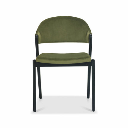 Bentley Designs Camden Peppercorn Cedar Velvet Dining Chair, 2 Pack – view 6