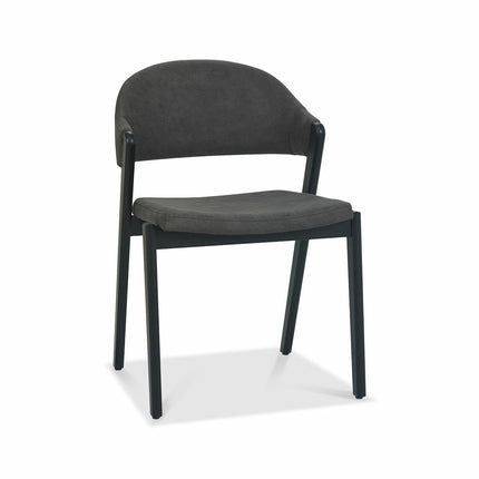 Bentley Designs Camden Peppercorn Grey Fabric Dining Chair, 2 Pack – view 3