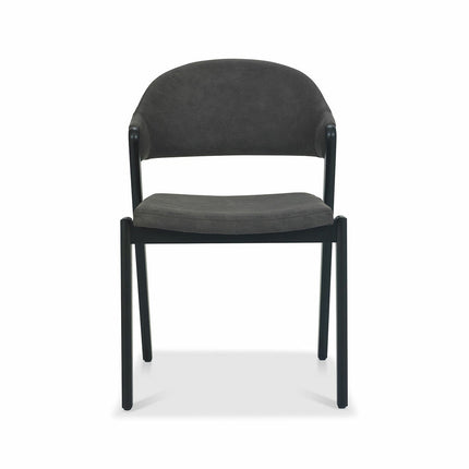 Bentley Designs Camden Peppercorn Grey Fabric Dining Chair, 2 Pack – view 5