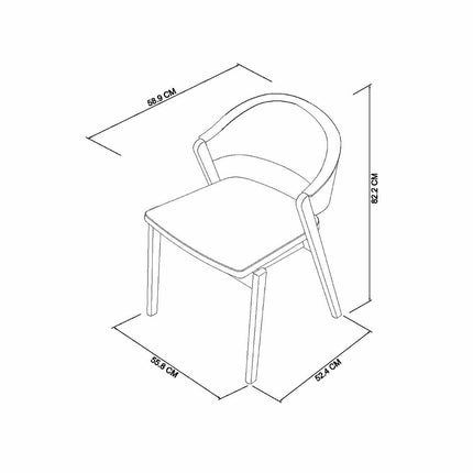Bentley Designs Camden Peppercorn Light Grey Leather Dining Chair, 2 Pack – view 2