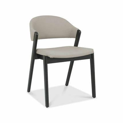 Bentley Designs Camden Peppercorn Light Grey Leather Dining Chair, 2 Pack – view 4