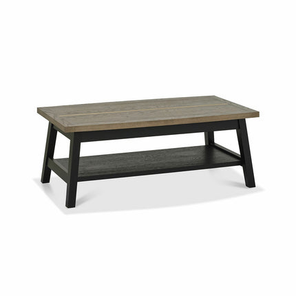 Bentley Designs Camden Weathered Oak & Peppercorn Coffee Table – view 3