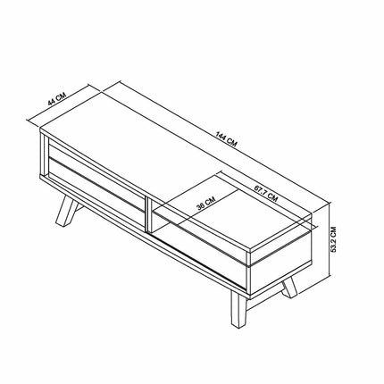 Bentley Designs Camden Weathered Oak & Peppercorn Entertainment Unit – view 2