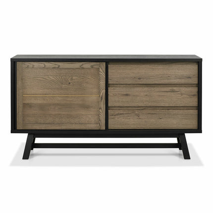 Bentley Designs Camden Weathered Oak & Peppercorn Wide Sideboard – view 6