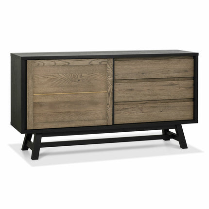 Bentley Designs Camden Weathered Oak & Peppercorn Wide Sideboard – view 5