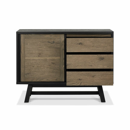 Bentley Designs Camden Weathered Oak & Peppercorn Narrow Sideboard – view 6