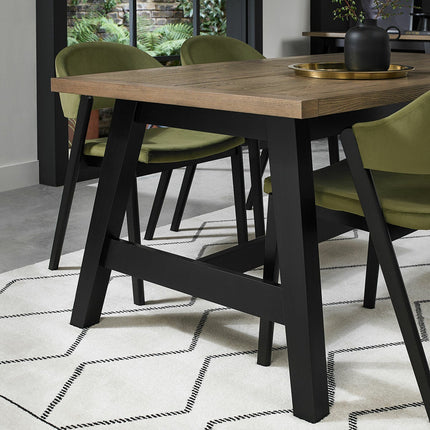Bentley Designs Camden Weathered Oak & Peppercorn Extending Dining Table, Seats 4-6 – view 3