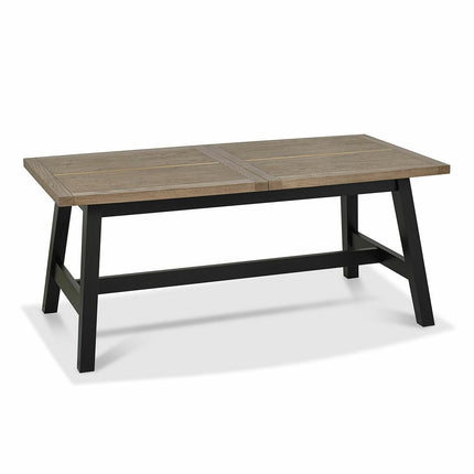 Bentley Designs Camden Weathered Oak & Peppercorn Extending Dining Table, Seats 4-6 – view 6