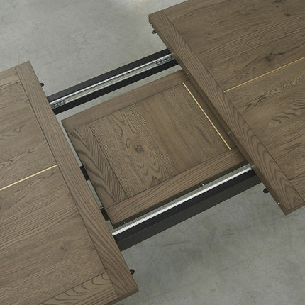 Bentley Designs Camden Weathered Oak & Peppercorn Extending Dining Table, Seats 4-6 – view 4