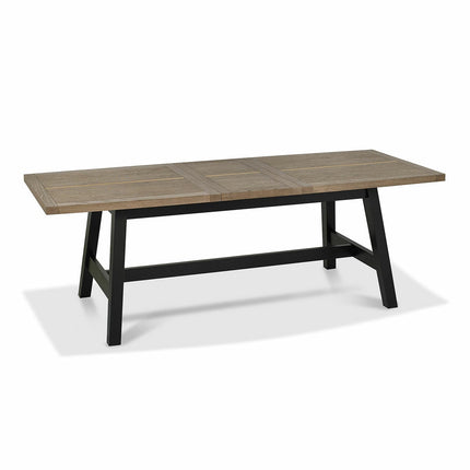 Bentley Designs Camden Weathered Oak & Peppercorn Extending Dining Table, Seats 4-6 – view 8