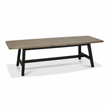 Bentley Designs Camden Weathered Oak & Peppercorn Extending Dining Table, Seats 6-8 – view 6