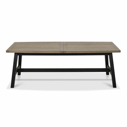 Bentley Designs Camden Weathered Oak & Peppercorn Extending Dining Table, Seats 6-8 – view 8