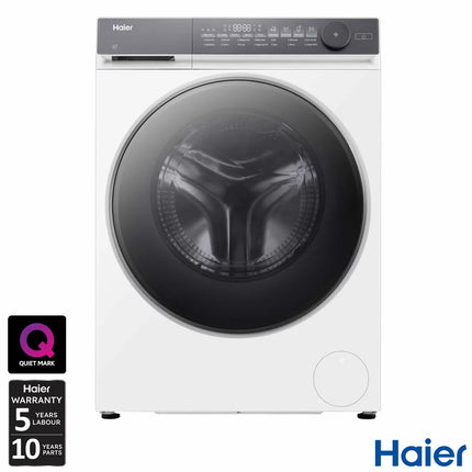 Haier HW120-B14367UUK, 12kg Washing Machine, A Rated in White