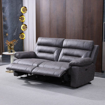 Lucca Grey Fabric Power Reclining Large 2 Seater Sofa – view 4