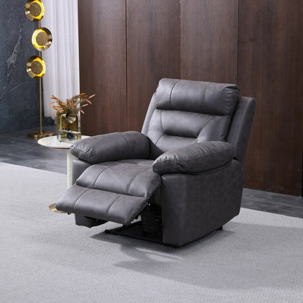 Lucca Grey Fabric Power Recliner Armchair – view 3
