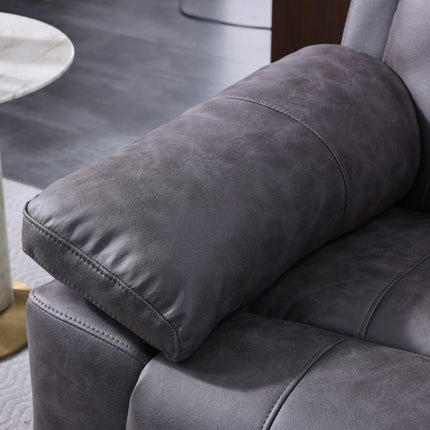 Lucca Grey Fabric Power Recliner Armchair – view 5