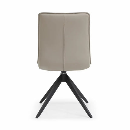 Indus Valley Skylar Small Ceramic Extending Dining Table + 6 Taupe Chairs, Seats 6