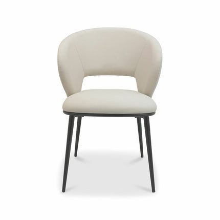 Bentley Designs Luca Beige Faux Leather Dining Chair, 2 Pack – view 4