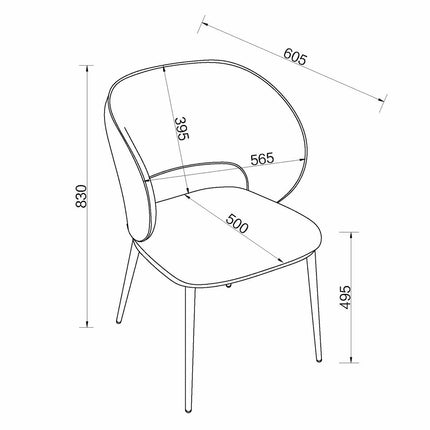 Bentley Designs Luca Green Fabric Dining Chair, 2 Pack – view 2