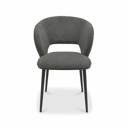 Bentley Designs Luca Grey Fabric Dining Chair, 2 Pack – view 4
