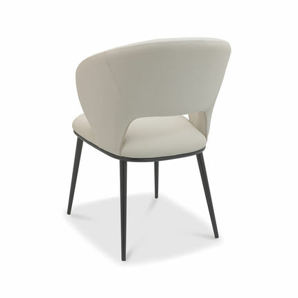 Bentley Designs Luca Beige Faux Leather Dining Chair, 2 Pack – view 5