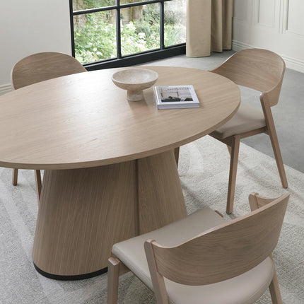 Bentley Designs Vega Scandi Light Oak Dining Table, Seats 6 – view 3