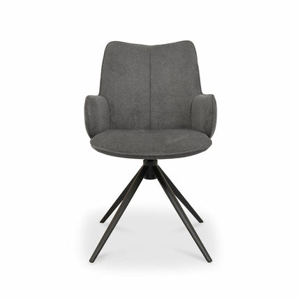 Bentley Designs Rowan Grey Fabric Dining Chair – view 4