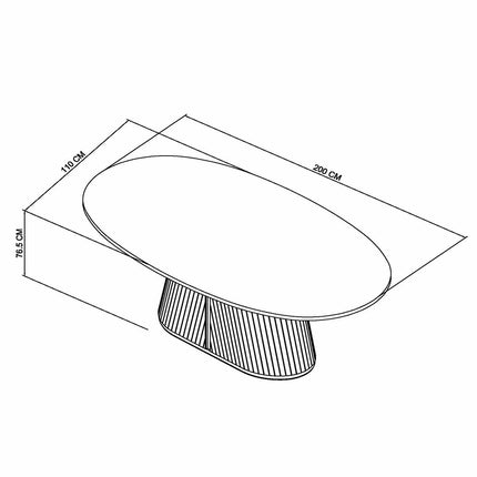 Bentley Designs Vega Scandi Light Oak Dining Table, Seats 6 – view 2