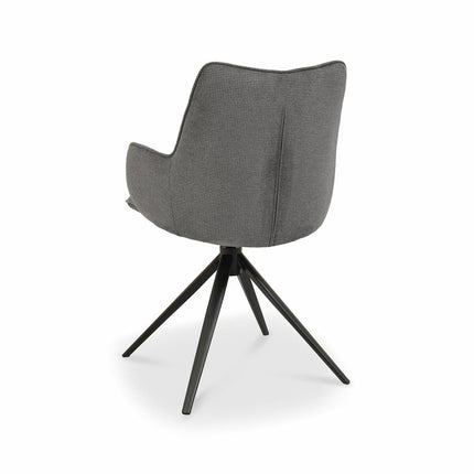 Bentley Designs Rowan Grey Fabric Dining Chair – view 5