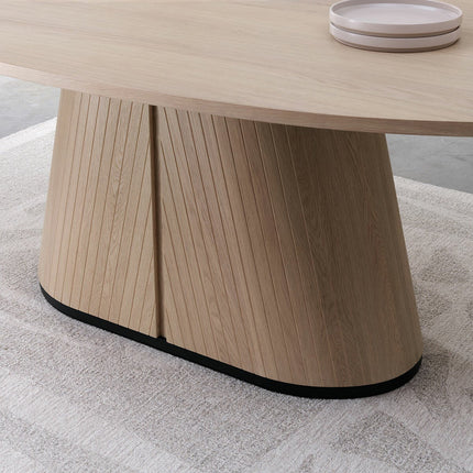 Bentley Designs Vega Scandi Light Oak Dining Table, Seats 6 – view 4