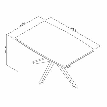 Bentley Designs Kristen Light Oak Dining Table, Seats 4 – view 2