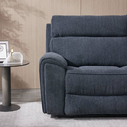 Atlanta Grey Cord Fabric Power Reclining 2 Seater Sofa – view 7