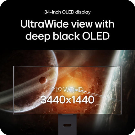 LG UltraGear 34 Inch WQHD 240Hz OLED Gaming Monitor, 34GX900A-B – view 2