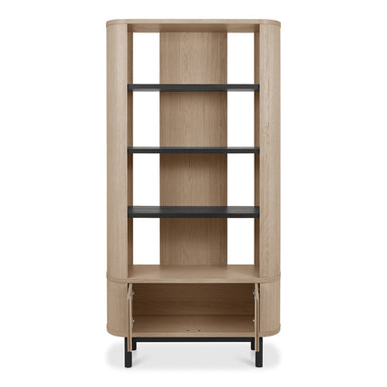 Bentley Designs Vega Scandi Light Oak Open Display Bookcase – view 5