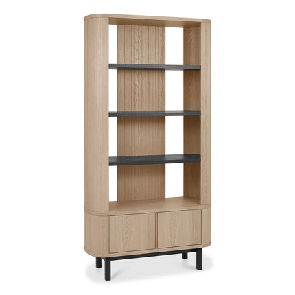 Bentley Designs Vega Scandi Light Oak Open Display Bookcase – view 3