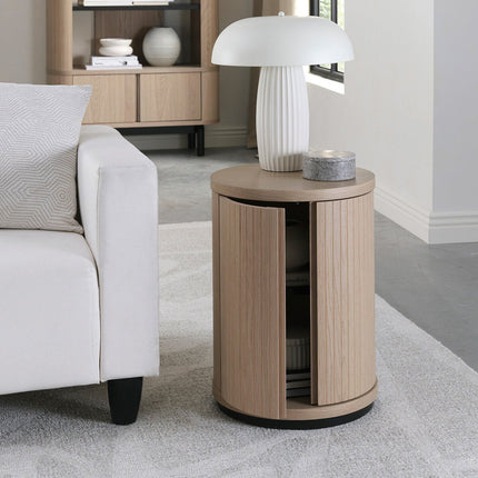 Bentley Designs Vega Scandi Light Oak Side Table – view 3