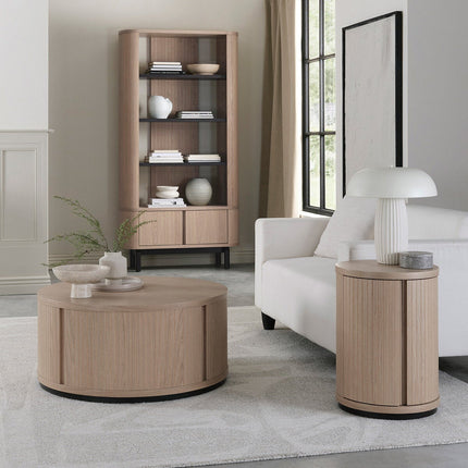 Bentley Designs Vega Scandi Light Oak Side Table – view 7