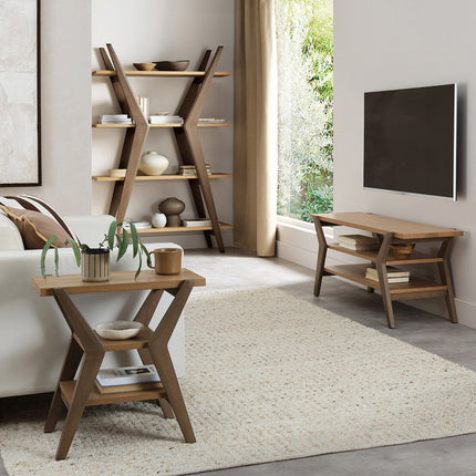 Bentley Designs Kristen Light Oak Open Display Bookcase – view 5