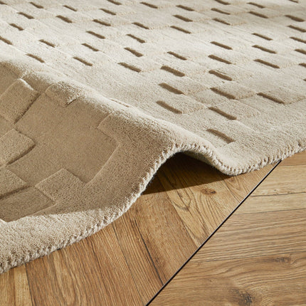 Concept Looms Priory Taupe Squares Rug in 4 Sizes – view 4